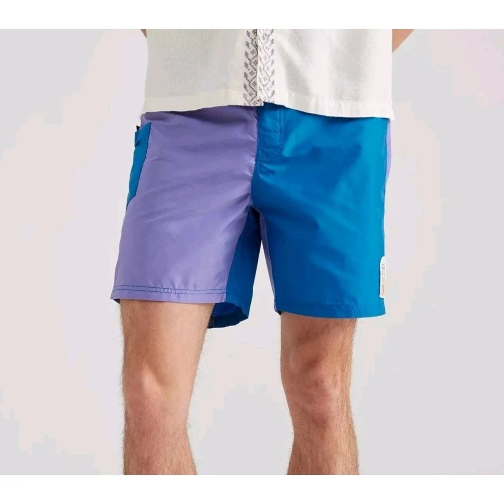 Urban Outfitters BDG Men's Colorblocked Board Short Large Purple Blue